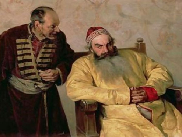 To the boyar with a denunciation - Lebedev, 1904